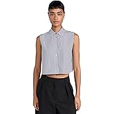 Theory Women's Sleeveless Crop Classic Shirt