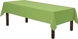Gee Di Moda Rectangle Tablecloth - 60 x 102 Inch | Apple Green Rectangular Table Cloth for 6 Foot Table in Washable Polyester | Great for Buffet Table, Parties, Holiday Dinner, Wedding & Baby Shower