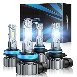 Marsauto M1S 9005/HB3 H11/H8/H9 Light Bulbs