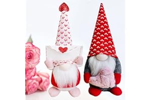 Tieumioe Christmas Decorations Gnomes for Home, 2PCS Plush Mr&Mrs Gnomes Decor Date Party Supplies, Stuffed Doll Ornaments for Love Anniversaries Graduation Birthday Gifts Wedding Decorations