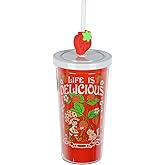 Mad Engine Strawberry Shortcake Life is Delicious Insulated Tumbler 20 oz Travel Cup