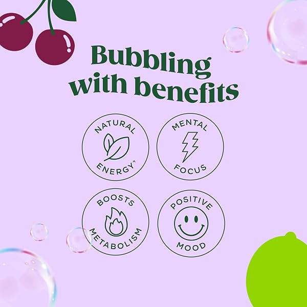 BLOOM NUTRITION SPARKLING ENERGY DRINK – NATURAL CAFFEINE, ZERO SUGAR, 180MG CAFFEINE – ANTIOXIDANT-RICH W/GREEN COFFEE BEAN, GREEN TEA EXTRACT, PREBIOTICS – CHERRY LIME – 12OZ 12 PK