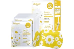 BeHoomi Steam Eye Mask, 10 Packs Heated Eye Mask, Self Heating Disposable SPA Warm Compress for Eyes Sleep Mask, Soothing Moist Heat Eye Masks, Travel Essentials & Relaxation Gifts (Chamomile Scent)