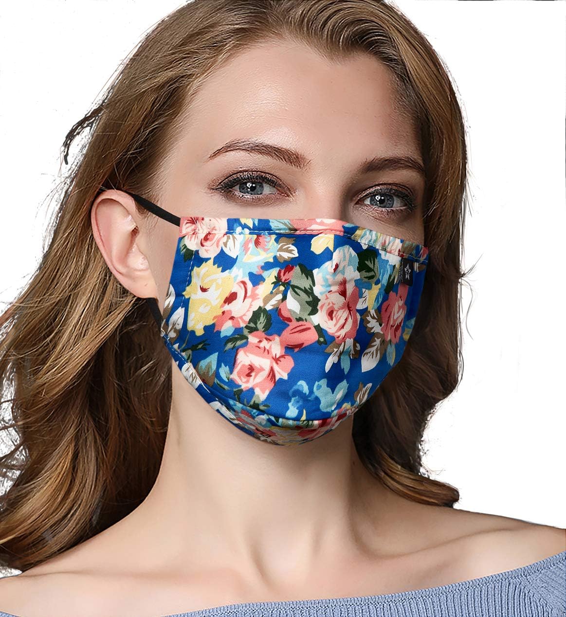 Washeable Reusable Mouth Mask Cotton Anti Dust Half Face Mouth Mask for Men Women Dustproof With Adjustable Ear Loops