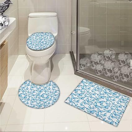 Amazon Com Lacencn Butterfly Toilet Carpet Floor Mat Cute Moths