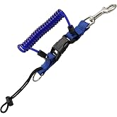 Scuba Choice Shark Coil Lanyard with 1 Steel Snap and Quick Release Buckles