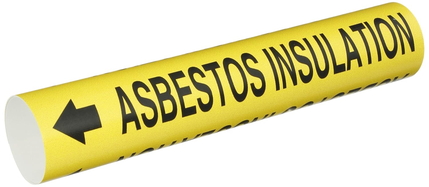 Pipe Marker, Asbestos Insulation, Yellow Amazon.co.uk Business, Industry & Science