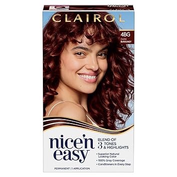 Amazon Com Clairol Nice N Easy Permanent Hair Color 4bg Dark Burgundy 1 Count Beauty