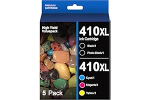 ECHALLENGE 410XL Ink Cartridges Replacement for Epson 410 410XL 410 XL Ink Cartridges 5 Pack to use with Expression XP-7100 XP-830 XP-640 XP-630 XP-530 XP-635 Printer (Black, Cyan, Magenta, Yellow, Photo Black)