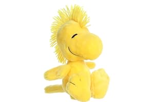 Aurora® Adorable Peanuts® Floppy Woodstock Stuffed Animal - Officially Licensed Toys for All Snoopy Fans - Nostalgic Gift for Adults and Birthday Celebrations - 7 Inches