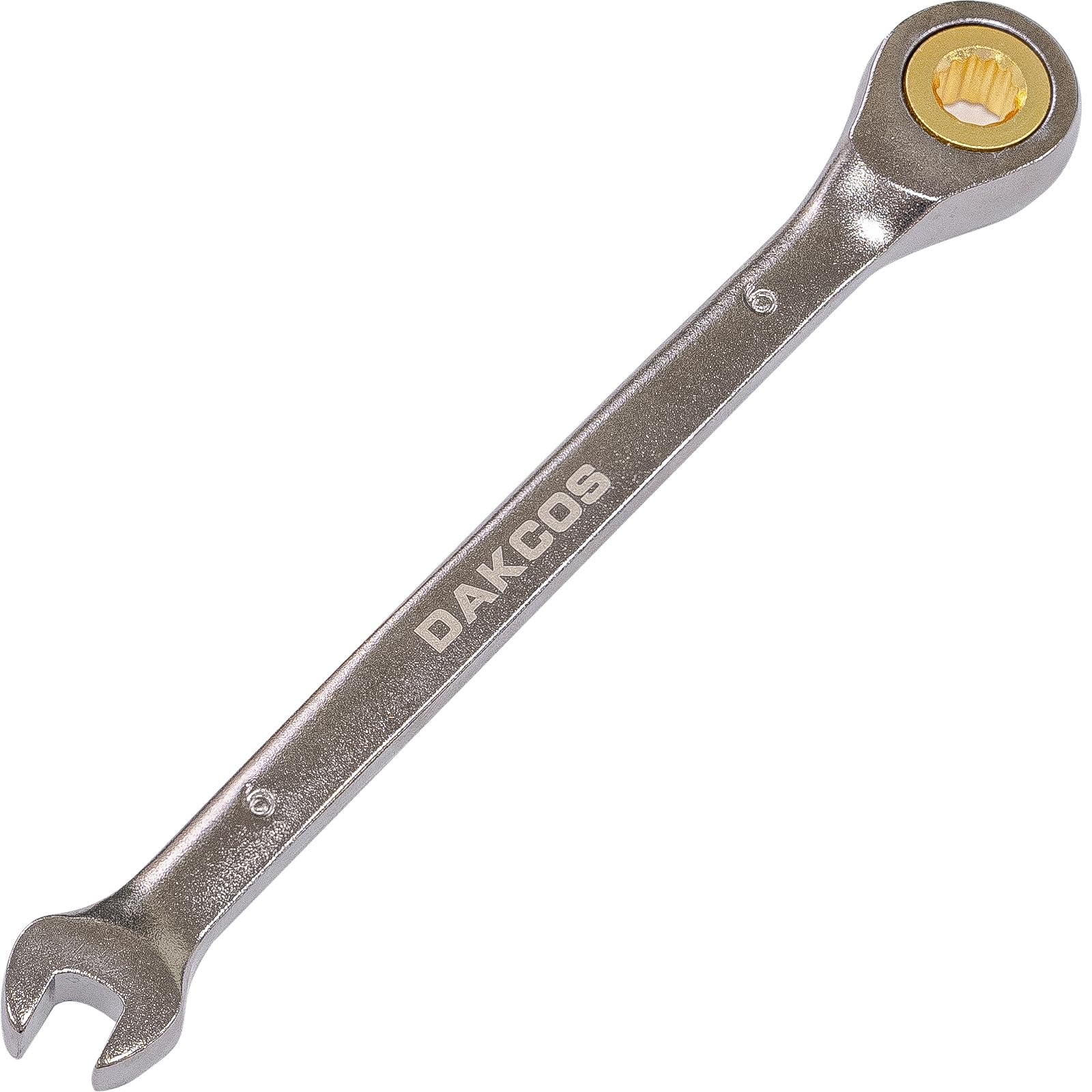 DAKCOS Fixed Head Ratchet Spanner 6mm Ratcheting Combination Wrench Chrome Vanadium Steel