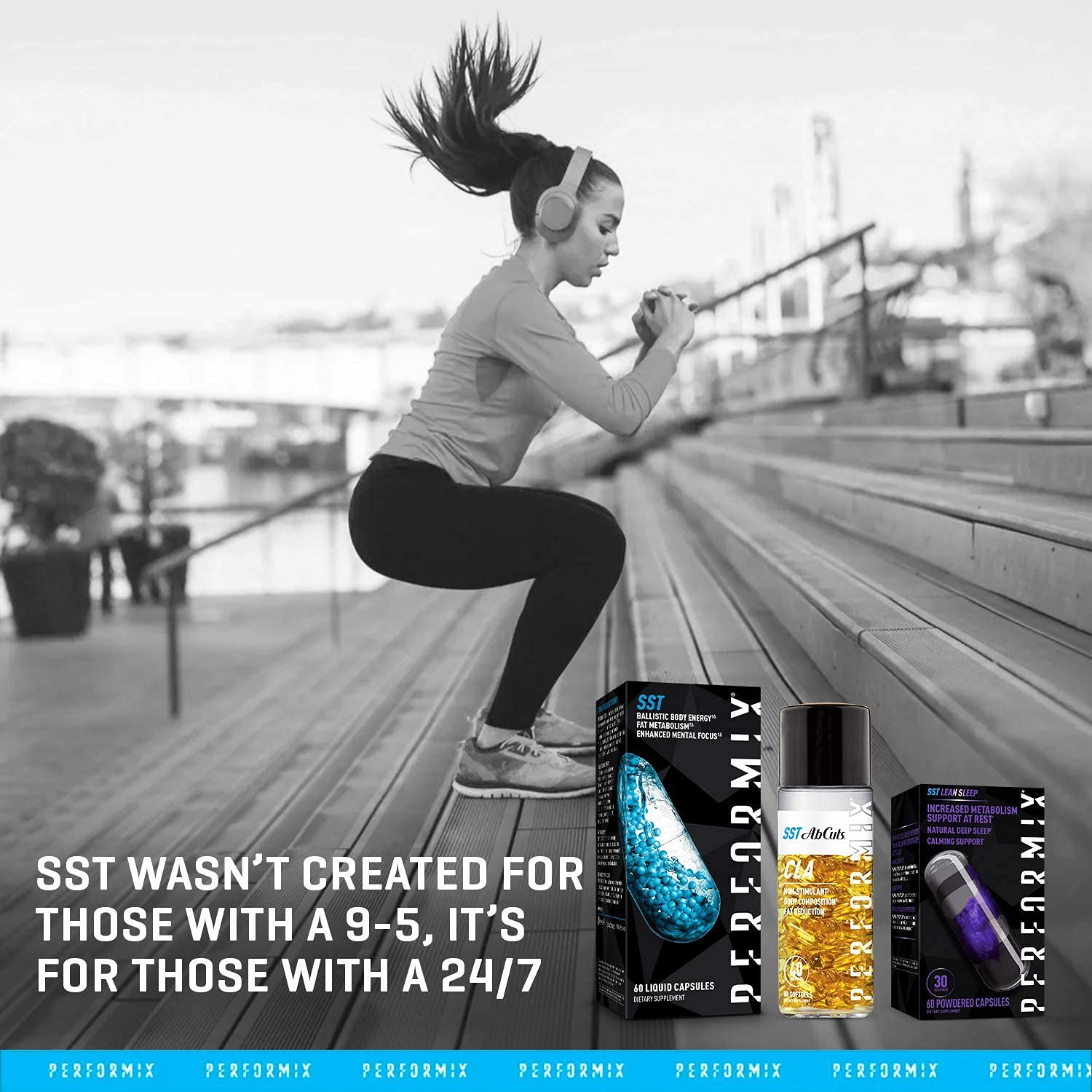 PERFORMIX 24/7 Stack Bundle - SST, Ab Cuts CLA and Lean Sleep - Thermogenic Timed Release Capsules for Energy Focus and Increased Metabolism Support for Men and Women