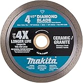 Makita E-02668 4-1/2" Diamond Blade, Continuous Rim, General Purpose