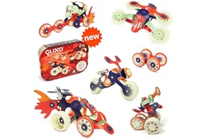 Clixo Mars Rover Pack - Glow-in-The-Dark Wheels Magnetic Building Toy - 30 Flexible Magnet Pieces for Galactic Exploration & Adventure. Award-nominated STEM Toy. Kids Gift & Travel. Ages 6+ [New]