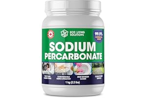 Sodium Percarbonate Powder 99% - Eco Living Solutions | All Purpose | Chlorine Free Oxygen for Laundry | Color Safe | Made in