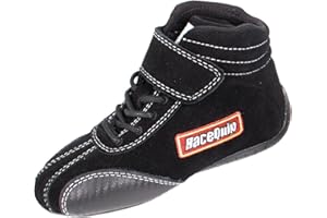 RaceQuip 30400912RQP Euro Carbon L Driving Shoes SFI 3.3/5 Toddler 12 Black