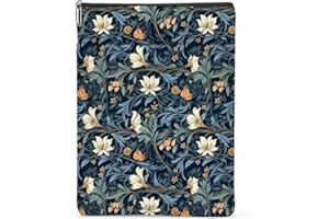 NGZS Botanical Book Sleeve, Classic Flower Book Covers for Paperbacks, Floral Book Pouch Book Protector, Book Lovers Gifts for Women Girls Teacher, Book Accessories Book Club Gifts Christmas Birthday Gifts