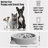 TOKAYIFE Slow Feeder Dog Bowl Small 16cm Grey Anti-Choking Puzzle view 2