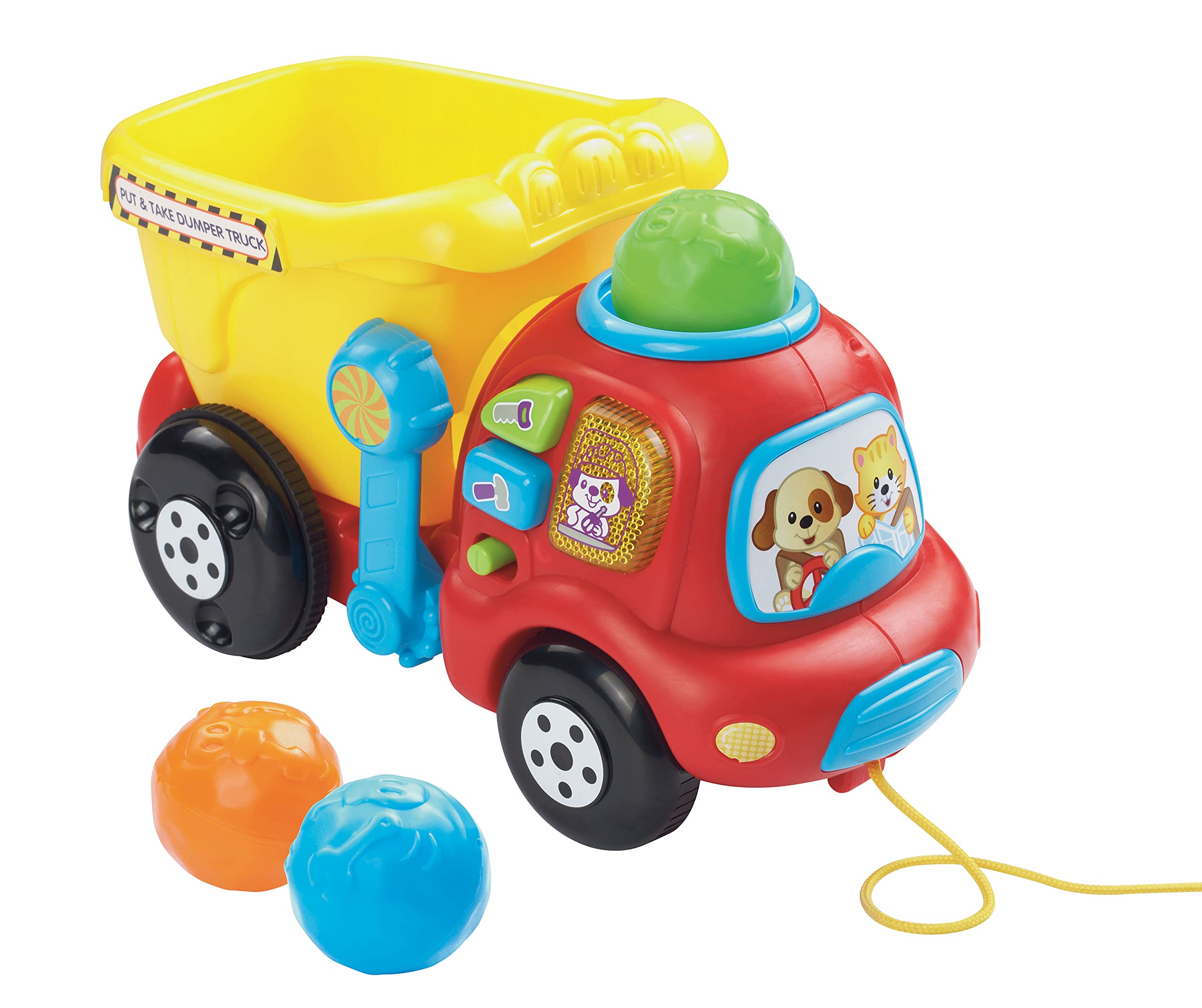 VTech Put and Take Dumper Truck, Baby Interactive Toys for Toddlers, Compatible with Toot-Toot Cars, Dumping Truck for Kids Boys & Girls 6 Months - 3 Years Old