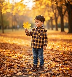 OCHENTA Toddler Boys Long Sleeve Flannel Shirts