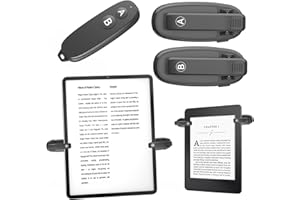 SSPONT [2 Clips] Page Turner Remote for Kindle Paperwhite Remote Page Turner Accessories for Kindle Clip Clicker Rechargeable Page Turner for Ipad Android Tablets Phone Camera Triggers