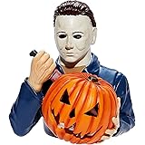 Halloween Michael Myers Resin Statue with Pumpkin Sam Trick 'r Treat LED Light Up Garden Gnomes Decoration Resin Sculpture fo
