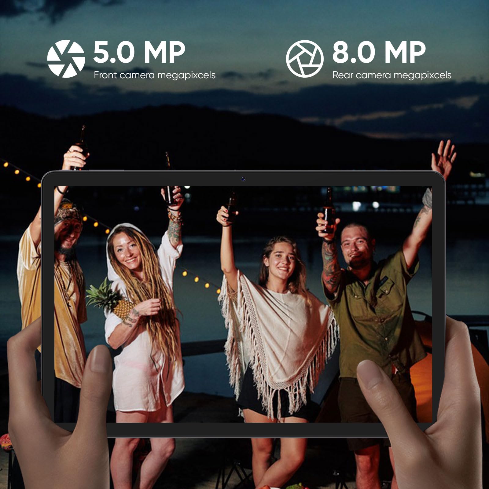 Android 15 Tablet,11 Inch Tablets with Octa Core Processor, 12GB RAM 128GB ROM 1TB Expand, Widevine L1, 8000mAh Battery, 2.4/5Ghz Dual WiFi/GPS/FM, 5/8MP Cameras, Case Included, Black