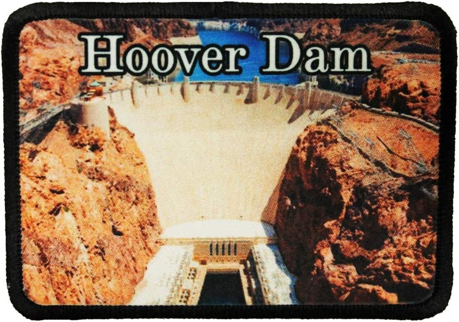 Hoover Dam Patch National Landmark Travel Lake Dye Sublimation Iron On Applique
