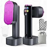 Steamer for Clothes, 2 in 1 Clothes Steamer Handheld, Travel Iron, 6-Level 1200W Steam Iron with LED Display, 15s Heat Up, Detachable Water Tank, Suitable Home and Travel, 120V