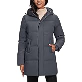 YUCOLEN Women's Down Jacket with Hood Parka Winter Coats Puffer Warm Jackets Waterproof Long Fashion Outwear