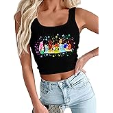AMWIPE Magical Tank Tops for Women Magic Princess Shirt Magic Kingdom Sleeveless Crop Tops Funny Holiday Graphic Tee