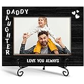 Yuansail Daddy and Daughter Picture Frame - 4x6 Picture Frame Wood, Birthday Gifts For Father Dad Men, Father Gifts From Daughter Picture Frame, Gifts For Fathers Day Thanksgiving Christmas - 10