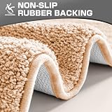 wyewye Microfibre Bath Mat 2cm Thick 40x60cm Camel Non-Slip Absorbent view 4