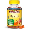 Nature Made Vitamin D3 K2 Gummies, 50 Gummy Vitamins | Vitamin D 5000 IU per Serving for Immune, Bone, Teeth and Muscle Healt