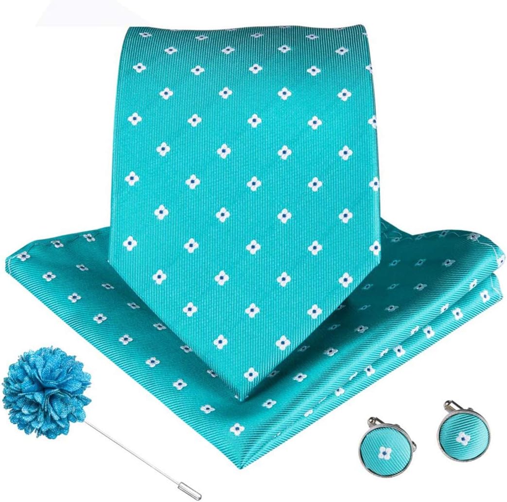 Gifts For Men Ties Classic Wedding Boutonniere Set Purple Paisley Necktie Handkerchief Cufflinks Set