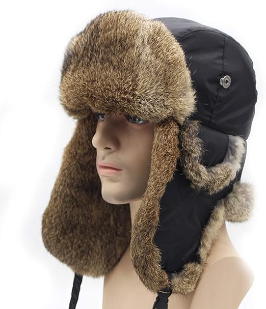 mens fur hat with ear flaps