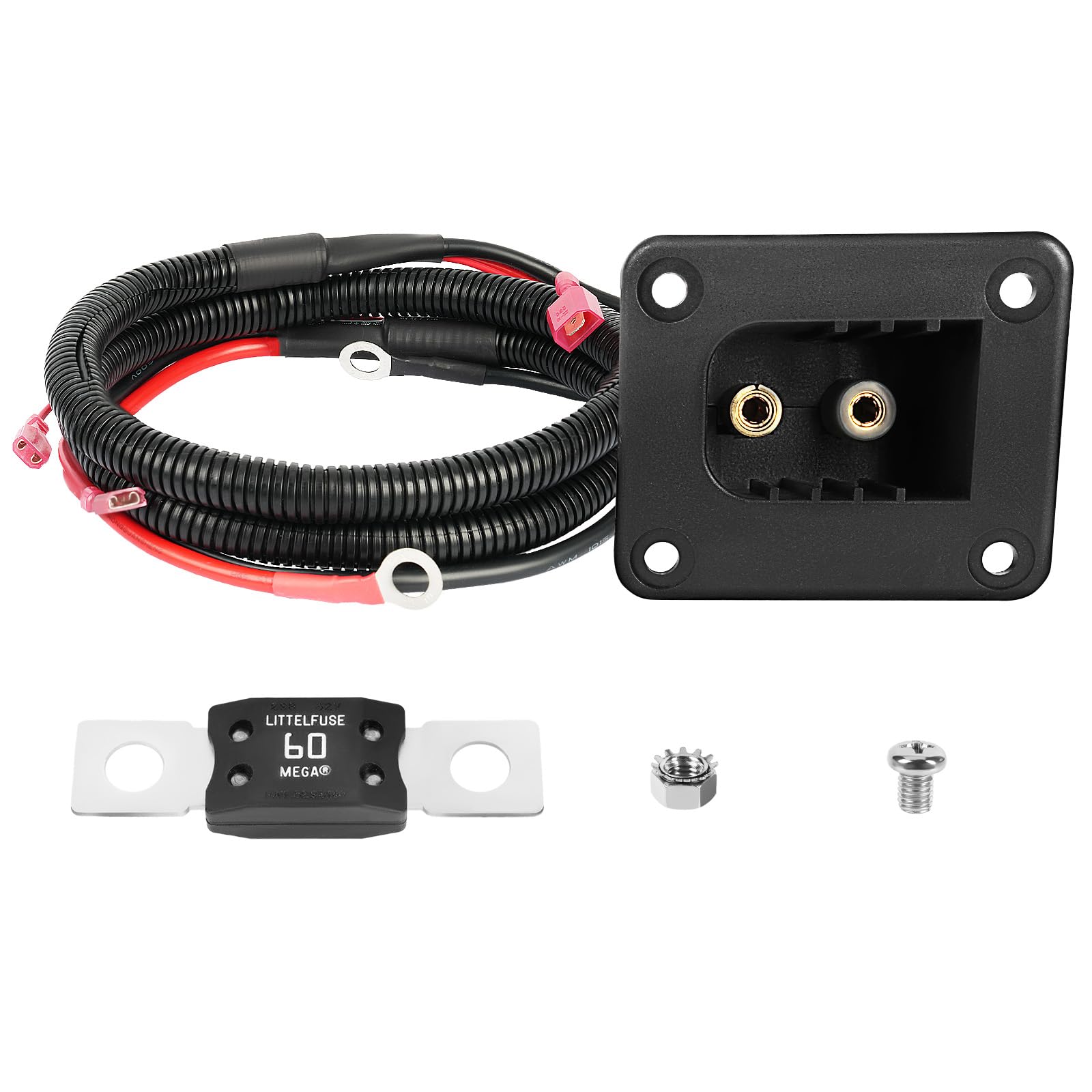 Photo 1 of CLUBRALLY 36V Powerwise Charger Receptacle Fit for EZGO Medalist TXT/DCS/PDS Electric Golf Carts, OEM#73051-G29, 73063-G01