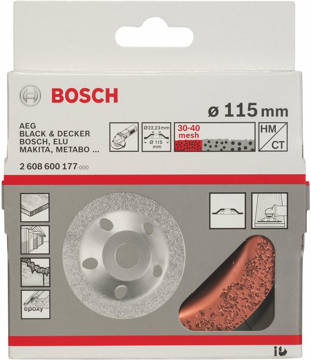 Bosch 2608600177 Hard Metal Cutting Disc Fine/Flat, Bronze, 115 mm - Image 3