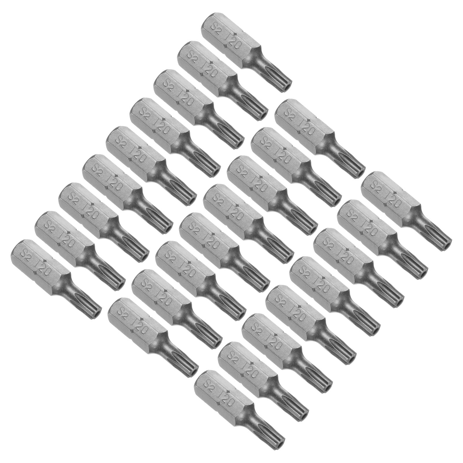 CoCud Torx Screwdriver Bits 1/4" Hex Shank 25mm Long T20, Magnetic Screwdrivers Bit - (Applications: for Car Maintenance), 25-Pieces