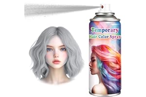 AOAZXBB Silver Hair Spray Temporary Color Spray for Kids, One-Time Use Washable Temporary Hair Dye for Christmas Halloween Cosplay Party-Silver,120ml