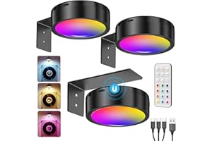 TEDMOS Wireless LED Picture Lights for Wall Art, 3 Pack 2600mAh USB Rechargeable Frame Lights for Paintings Remote Gallery Wall Light Battery Operated Picture Spotlight for Poster Accent Photo Display Decor