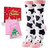 HAPPYPOP Animal Gifts for Women - Novelty Chicken Fox Cow Print Socks for Animal Lovers