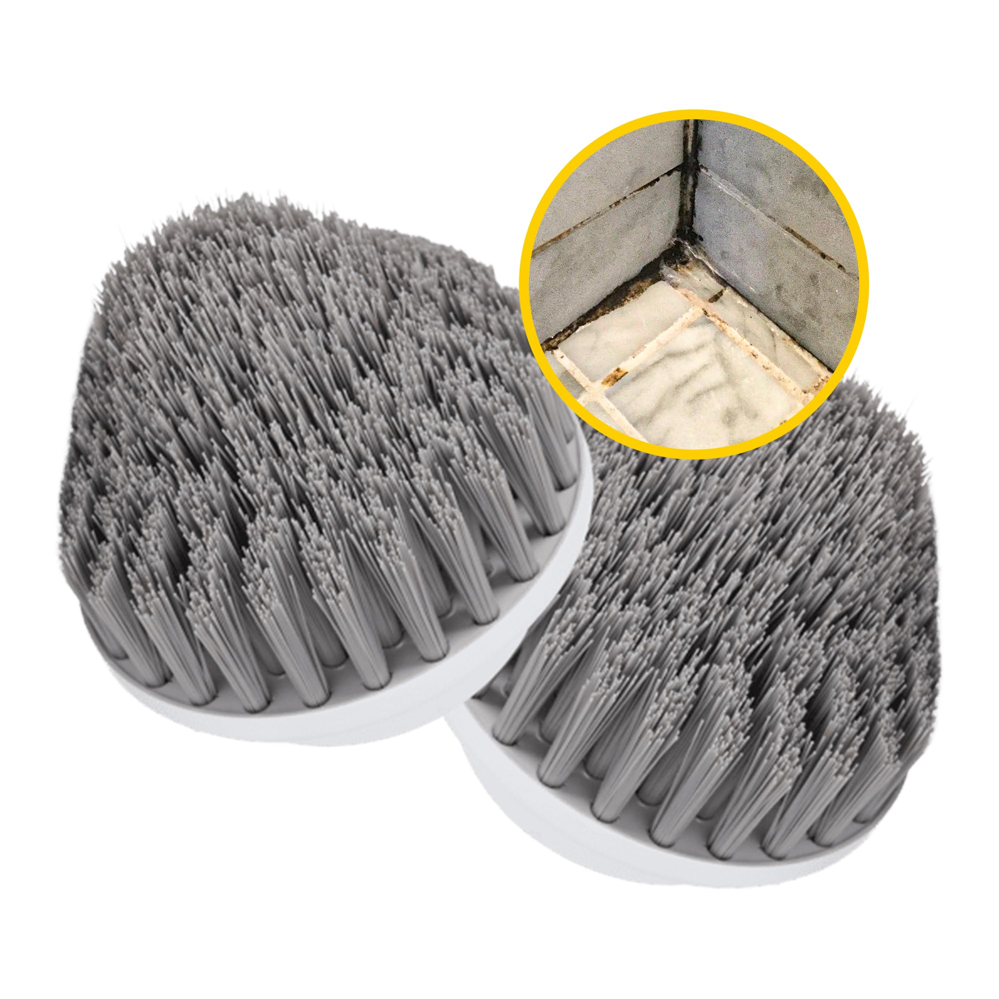 Synoshi Cone Brush Heads (2 Units) for Electric Cleaning Brush The Corners and Hard-To-Reach Places