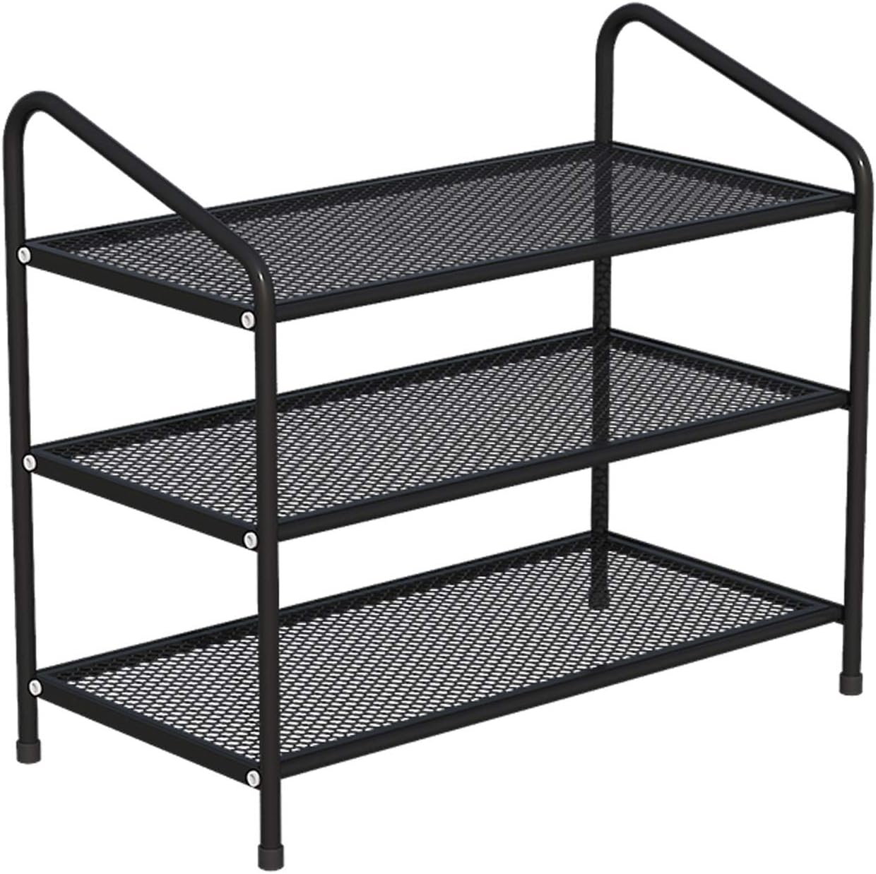 Shoe Rack 3 Tier Metal Steel Mesh Shoe Rack MultiFunctional Storage