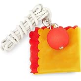 Seenelling Meteor Hammer Rope Dart Trainer, Rubber Weight Ball Soft Throw | Traditional Kung Fu Weapon for Martial Arts, Fitness Equipment with Rope, Soft Rubber Weighted Ball for Throw Exercise