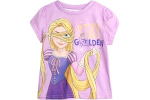 Disney Girls Graphic Tee - Cinderella, Little Mermaid, Rapunzel, Belle, Minnie Mouse Shirt for Toddlers & Girls (Size: 2T-6X)