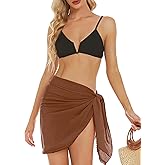 Lecieldusoir Women's Sarong Coverups Short Bathing Suit Wrap Skirt Beach Wrap Swimsuit Cover Ups