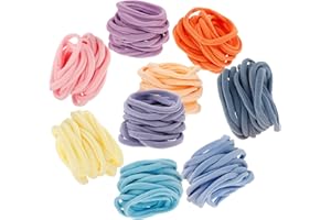 Artibetter Potholder Loom Loops Weaving Craft Refill Kit for Adults, 180pcs Elastic Braided Rope Loops for Diy Loom Knitting 