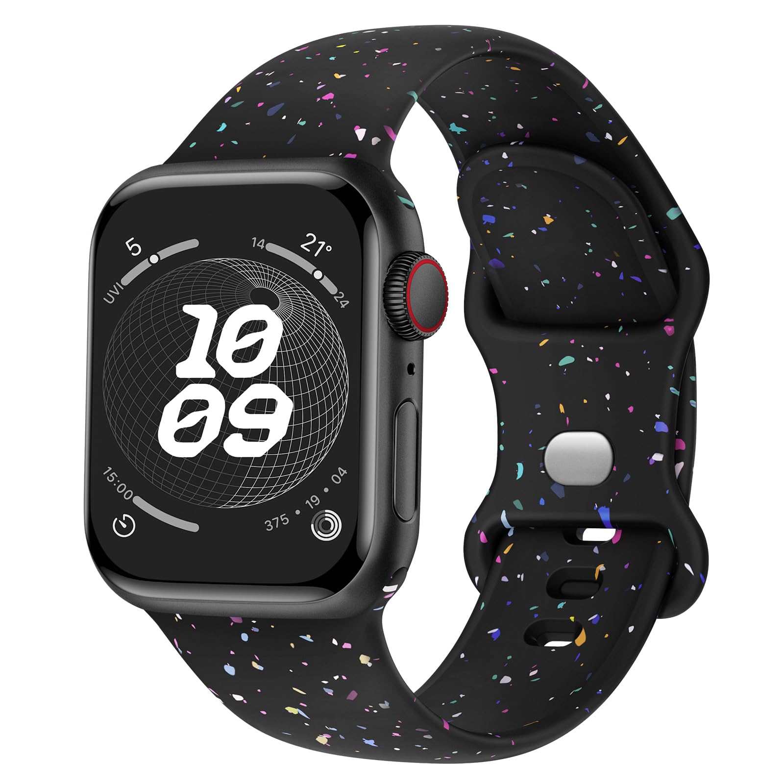 Photo 1 of Knossen Sport Band Compatible with Apple Watch Band 38mm 40mm 41mm 42mm 44mm 45mm 46mm 49mm for Women Men, Recycled Plastic Soft Silicone Strap for iWatch Series 10 9 8 7 6 5 4 3 2 1 Ultra SE