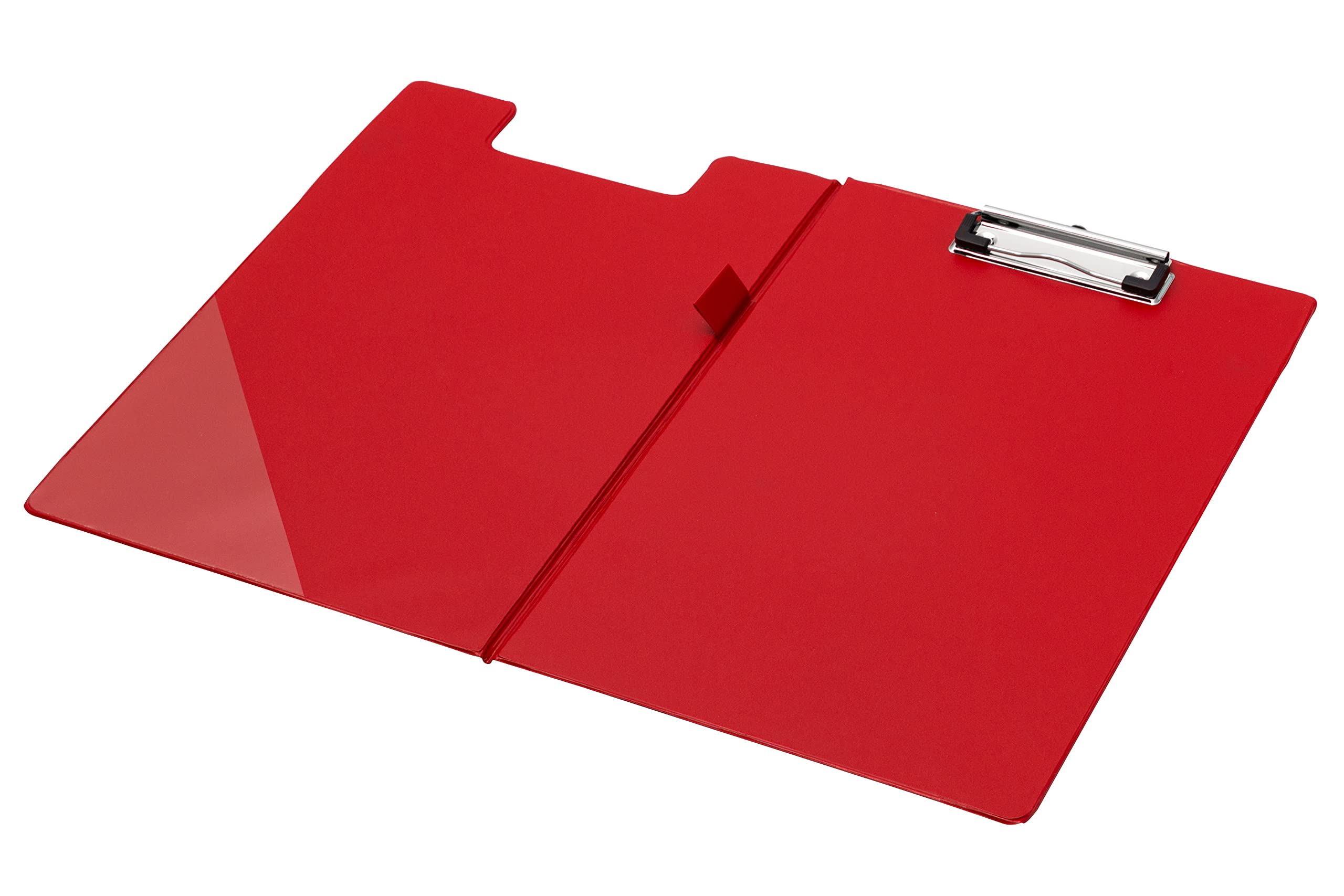 Q-Connect Foolscap/A4 PVC Fold over Clipboard - Red